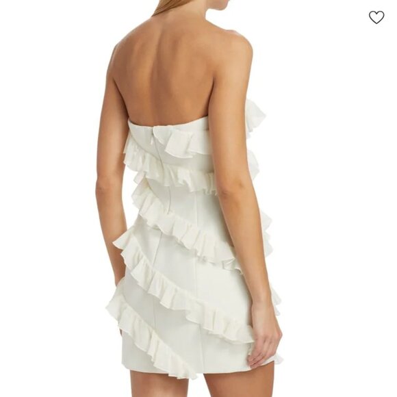 Cinq à Sept Ninette Ruffled Mini Dress in Ivory NWT - Picture 4 of 10